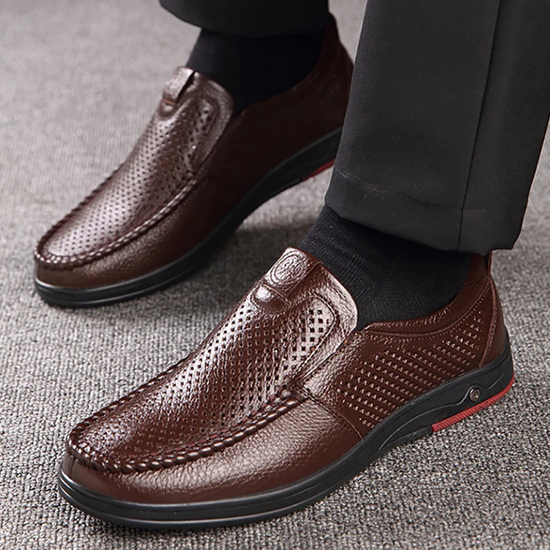 New Big Size 38-46 Men Casual Shoes Fashion Leather Shoes for Men Spring Autumn Men'S Flat Shoes Driving Sneakers Zapatos Hombre
