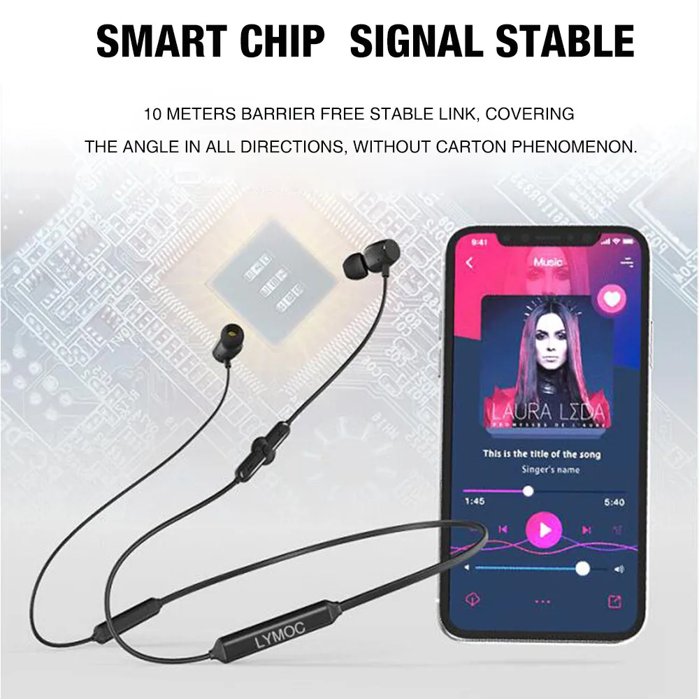 Наушники Bluetooth Sound great беспроводная гарнитура с шейным ремешком магнитные