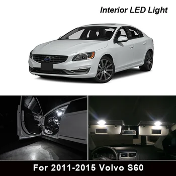 

16pcs White Auto Car LED Light Bulbs Interior Kit For 2011-2015 Volvo S60 12V Led Map Dome License Plate Lamp Car Styling
