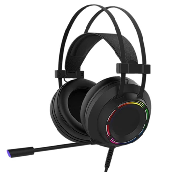 

Wired Headset Computer E-Sports Game 7.1 Channel Eating Chicken Listening Argument Overweight Bass with Mic