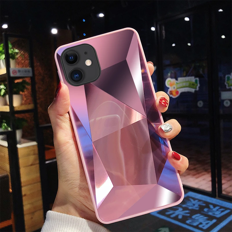 Зеркальный 3D чехол с алмазным рисунком для iphone 11 Pro X XR XS Max 8 7 6 6S Plus iPhone 5