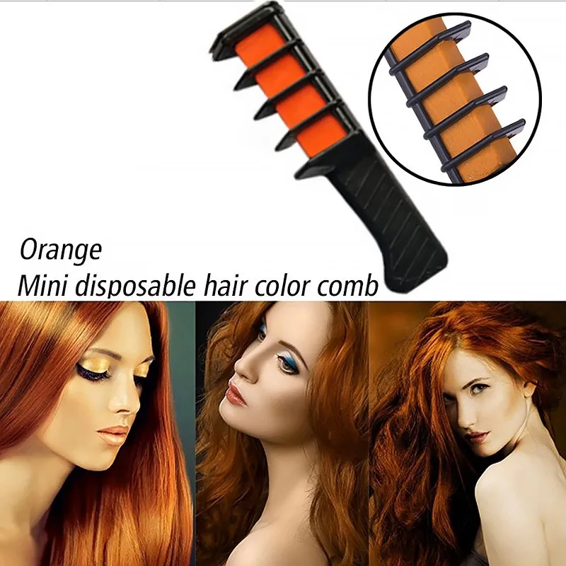 1 шт. одноразовые модные временные мелки для волос Pro Mini мелки 6 цветов для волос многоцветная краска окрашивающая расческа для волос уход за волосами