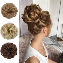 MANWEI грязный шиньоны грязный пучок конские хвосты сопротивление резинка для волос обертка волосы канатная Резиновая лента наращивание волос для женщин черный коричневый