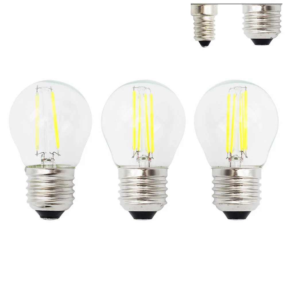 E27 E14 투명 LED 램프 4W 8W 12W 16W G45 LED 전구 220v 필라멘트 에디슨 글로브 볼 조명, 따뜻한 ...
