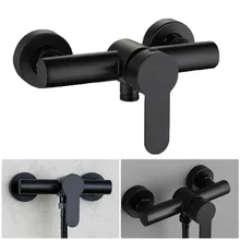 

Stainless Steel Shower Faucet Metal Lifting Type Widened Handle Hot Cold Water Mixer Wall Mounted High Quality Bathroom Faucets