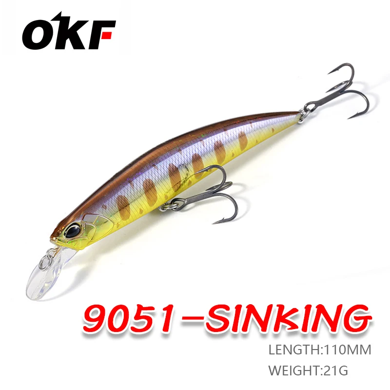 Minnow Pesca Fishing Lure 110mm 21g Hard Artificial Bait Emulation Eyes