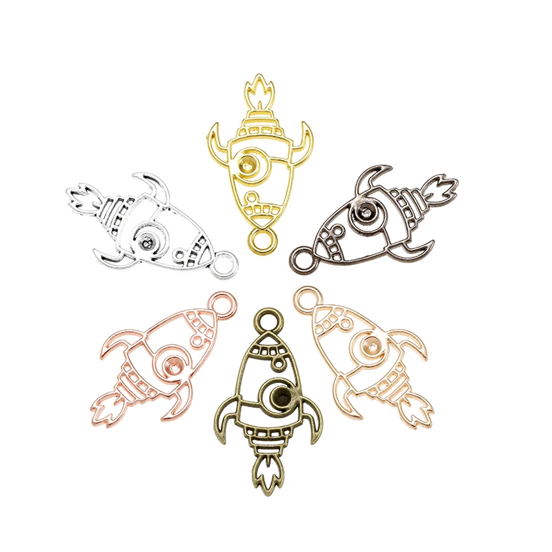 

YuenZ 15 шт. шесть цветов Полые ракеты Подвески сплав металла фотоэлемент для DIY ручной работы ювелирные изделия аксессуары Изготовление