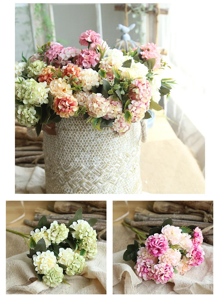 JAROWN 10 Head Ball Chrysanthemum Bouquet New Style Wedding Home Decoration Artificial Flowers Silk Flowers Luxury Home Decor (7)