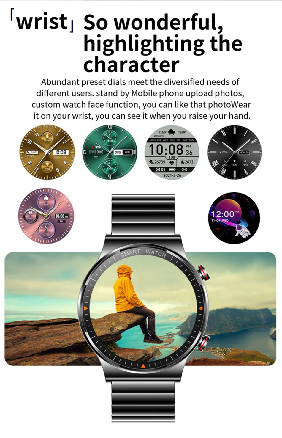 2022 New Smart Watch Men Bluetooth Call Watch For Men Sports Waterproof Wristwatch Gold Clock Smartwatch For Android iOS Gift