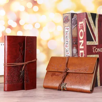 

1 PC Vintage A6 PU Leather Notebook Diary Notepad Traveler Journal Business Notebooks Stationery School Office Supplies