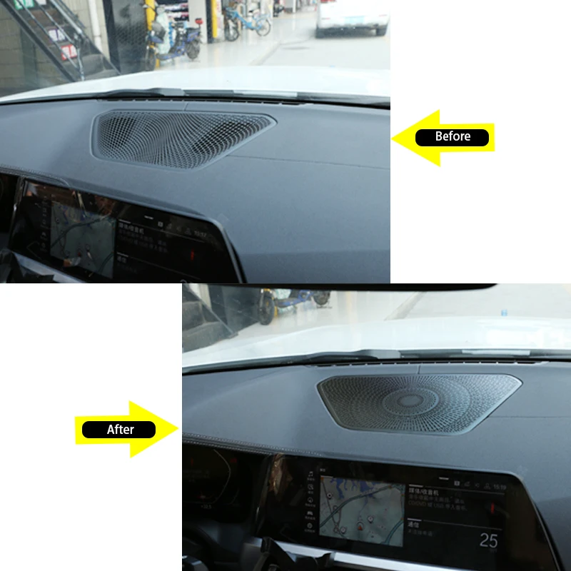 Для BMW 3 серии G20 G28 алюминиевый сплав приборной панели автомобиля динамик крышка отделка Аксессуары
