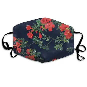 

Beautiful Red Flower Floral Print Mouth Face Mask, Unique Anti Dust Face Mask Cover Mouth for Adults and Teens