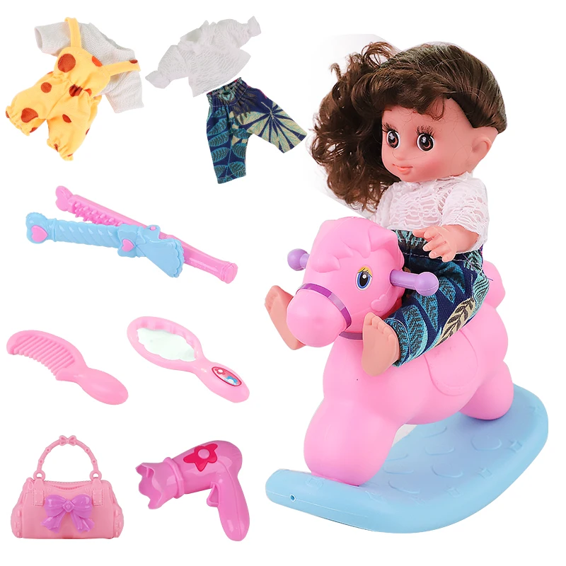 

10 Inch Bebes Reborn Baby Dolls with Accessories horse Lifelike Dolls Body Toddler Playmates Realistic Toys Girls Gift