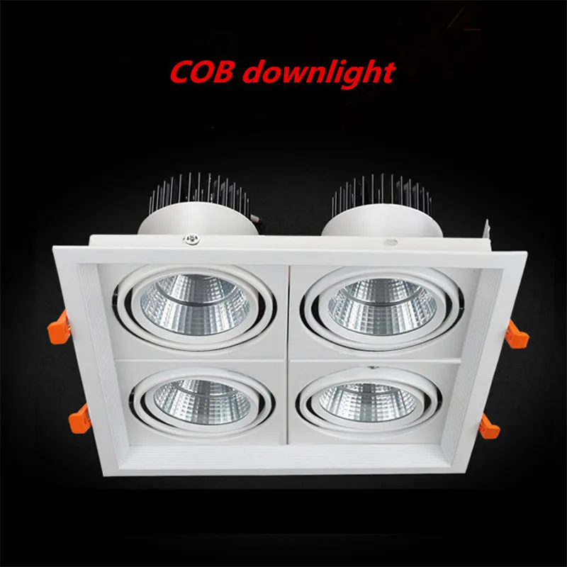 1pcs-super-bright-4-head-square-dimmable-LED-downlight-recessed-downlight-40w-ac85-265V-indoor-lighting (1)