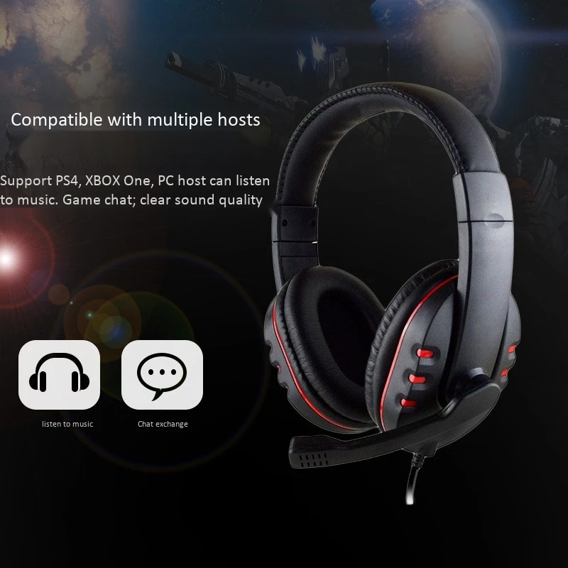 Gaming Headphones 3 5mm Wired Headset Noise Canceling Earphone with Microphone Volume Control for PC Laptop