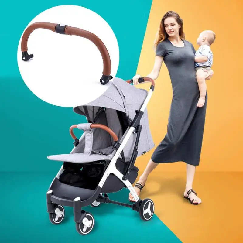 Модные аксессуары для детских колясок, перила для рук, кожаный подлокотник для детской коляски с сиденьем, оснащенным приемной подвеской