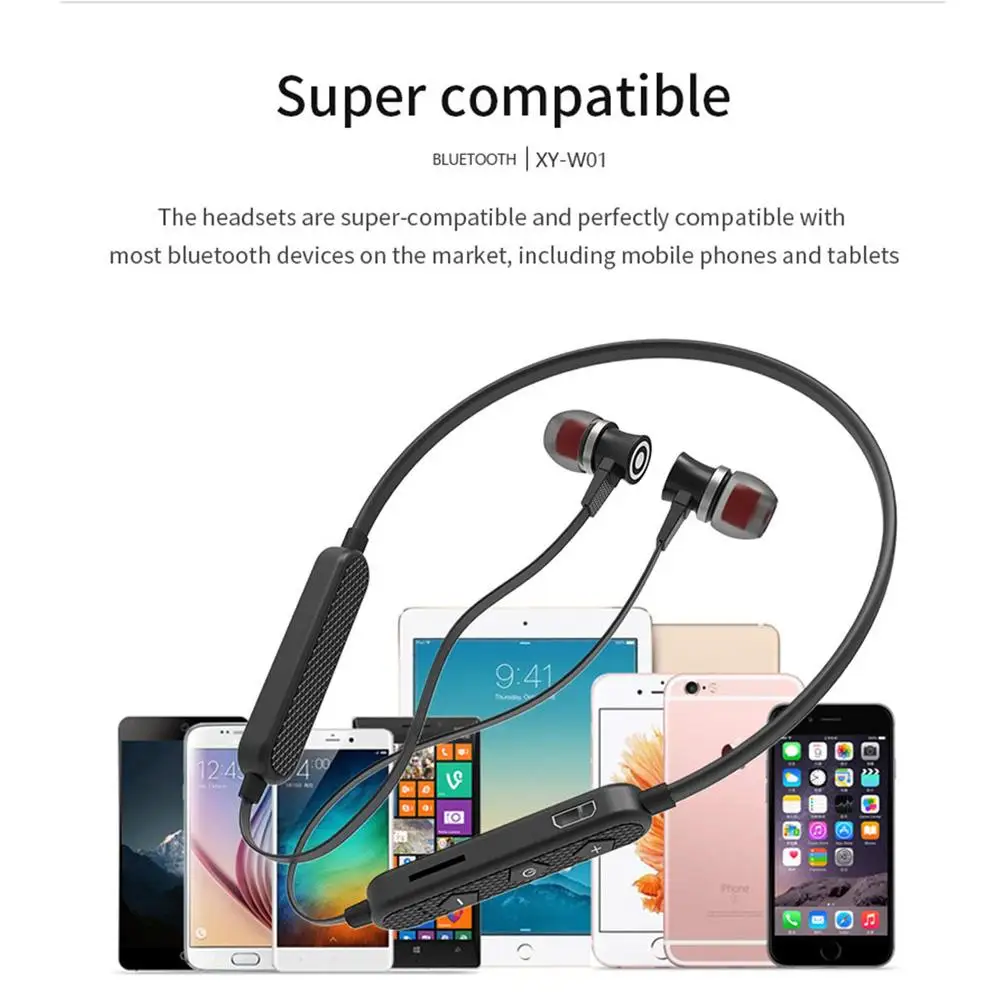 Noise Cancelling Bluetooth Wireless Headsets Sports Earphones Earbuds for iPhone Samsung Note 10 9 8 S9 S8 Motorola E G Xiaomi