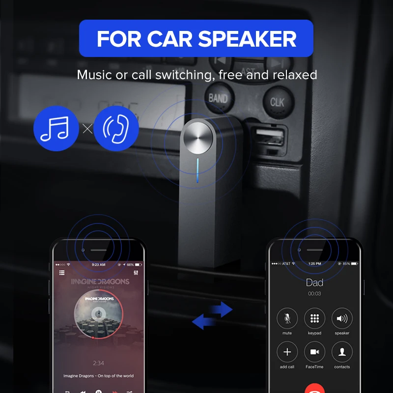 Ugreen Bluetooth Receiver 5 0 Wireless aptX LL 3 5mm Car Aux 3 5 Jack Stereo Adapter Music Headphone Bluetooth Audio Receiver