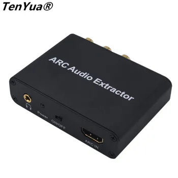 

HDMI ARC Audio Extractor Audio Adapter for Amplifier Soundbar Speaker HDTV 3.5mm Stereo Fiber Coaxial Converter