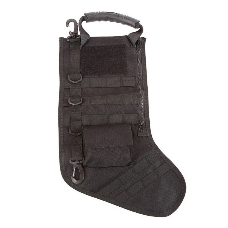 Тактический Molle, Рождественский мешок для чулок, дамская сумка, сумка для хранения, военный Рождественский подарок, сумка для охотничьих журналов, сумки - Цвет: Черный цвет