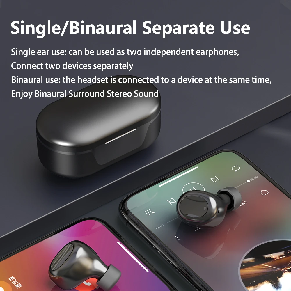 Bluetooth 5.0 Wireless Headset In-ear Stereo