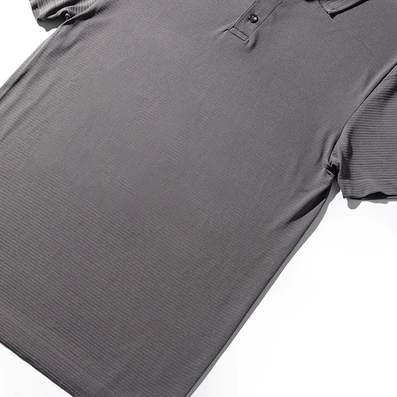 Премиум Серебряное волокно Поло рубашка для мужчин анти-Радиационная рубашка с короткими рукавами дышащая деловая мужская прочная шелковистая рубашка