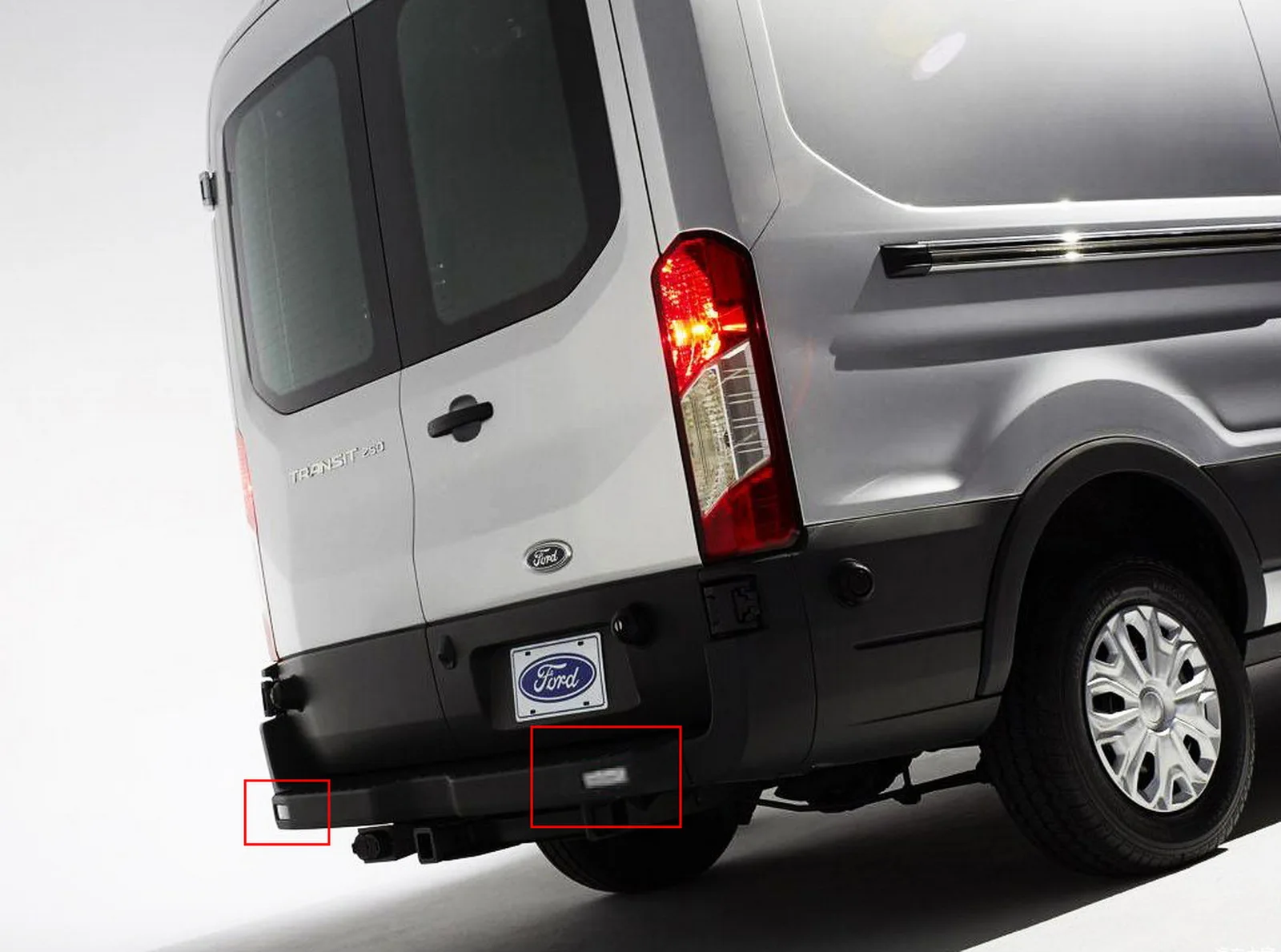 2 для Ford Transit Van Custom Connect 13+ Светодиодный отражатель заднего бампера светильник с прозрачными линзами