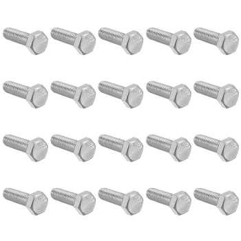 

uxcell M8 Thread 25mm 304 Stainless Steel Hex Screws Bolts Fastener 20pcs