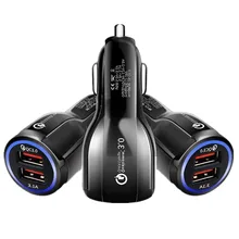 3.1A USB Автомобильное зарядное устройство Быстрая зарядка QC 3,0 2 порта двойной USB кабель для быстрой зарядки для samsung Galaxy A10 M10 A30 A40 A50 A60 A70 M30