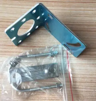 

Outdoor patch antena installation L brackets Antenna fixation holding pole U bolts bracket