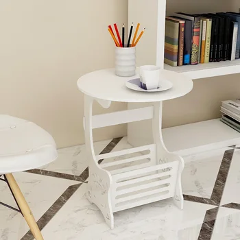 

Table Living Room Mini Small Round Table Simplicity Tea Table Storage Household Small Apartment Bedroom Bedside Table Europe