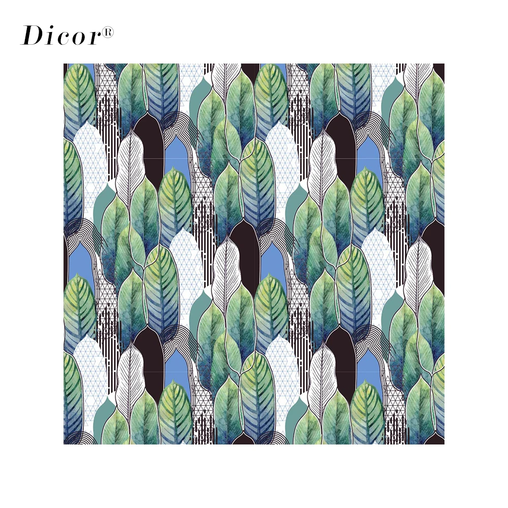

DICOR 45/90*200cm Abstract Green Forest Stained Window Film For Home Decor Living Room Bathroom 2019 New BLT2331KJ