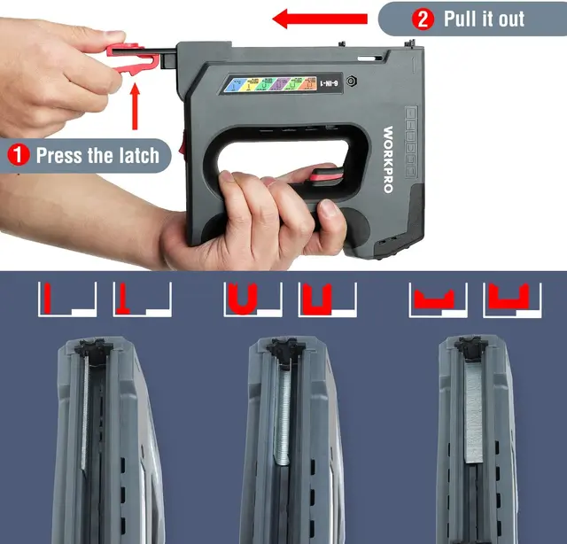 WORKPRO 6 In 1 3.6V Heavy Duty Staple Gun
