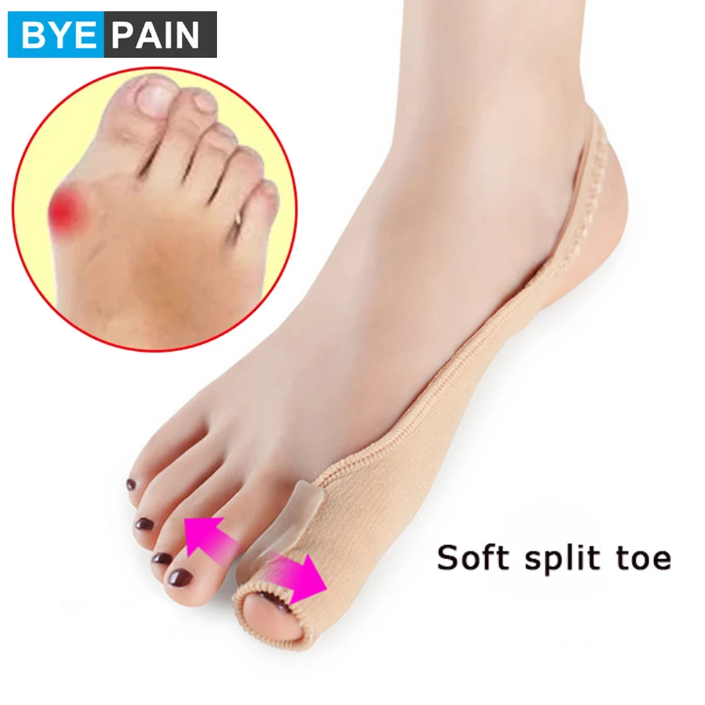 1Pair=2PcsToe Separator Hallux Valgus Bunion Corrector Orthotics Feet Bone Thumb Adjuster Correction Pedicure Sock Toe Spacers