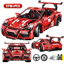 Создатель города Technic механический автомобиль 1:10 гоночный автомобиль MOC, строительные блоки, модель «сделай сам», уравнение, автомобиль, мин...