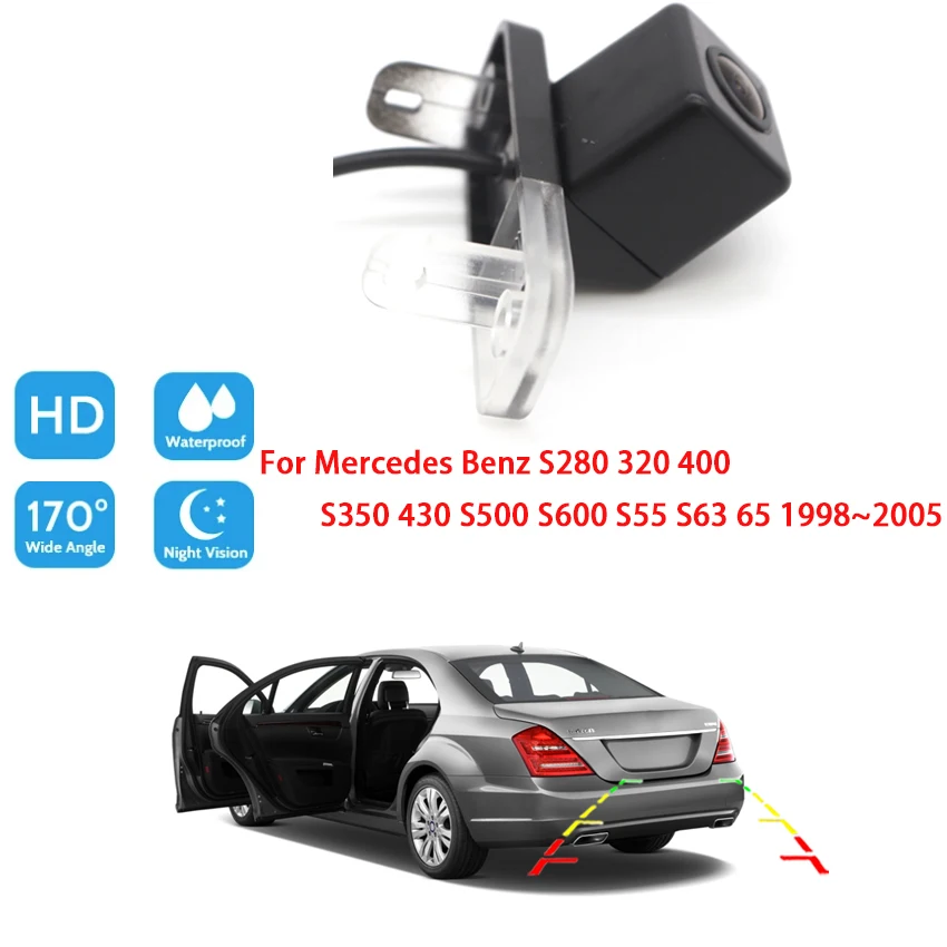 Автомобильная камера заднего вида для Mercedes Benz S280 320 400 S350 430 S500 S600 S55 S63 65 1998 ~ 2005 HD |