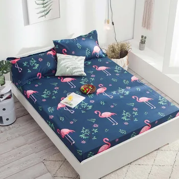 

GOANG the new fitted sheet 1pcs 100% polyester printed waterproof sheet mattress cover four corners with elastic band bed sheet