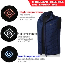 Зимний USB Электрический жилет с подогревом для мужчин и женщин, теплая куртка с подогревом для кемпинга и пеших прогулок