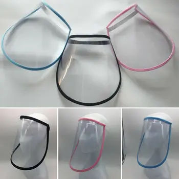 

Random Color 1PC Transparent Safety Face Shield Eyes Full Face Covering Anti Fog Protective Hat Spray Helmet Anti Dust Fog