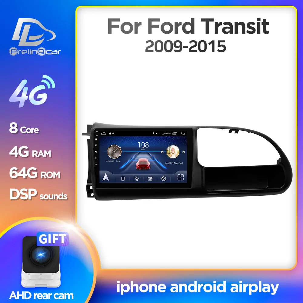 

Android 9.0 4G Lte Car multimedia navigation GPS DVD player For Ford Transit 2009-2015 years IPS screen Radio