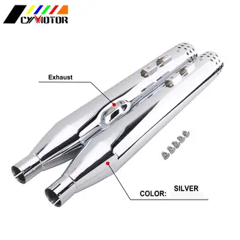 

Motorcycle Megaphone Exhaust Pipe Muffler Slip-On For 1995-2016 Harley Touring Bagger Models Dresser Road King Electra Glide