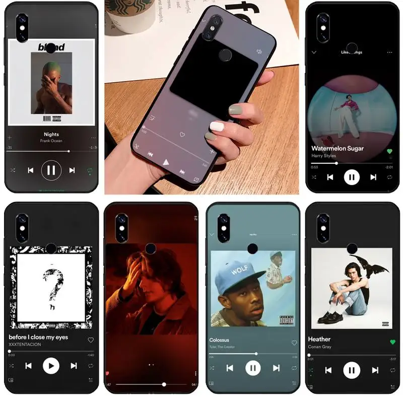 

Black music player Aesthetic album Phone Case For Xiaomi Redmi Note 4 4x 5 6 7 8 pro S2 PLUS 6A PRO