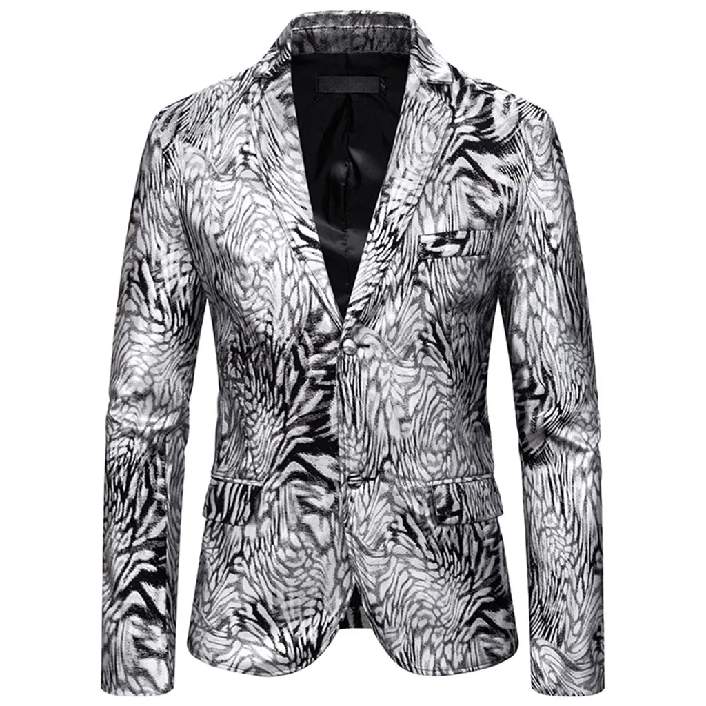 

Blazer Masculino Suit Jacket men's Fashion Blazer Long Sleeve Floral Print Dress Dinner Blazer Nightclub Party Suits Jacket