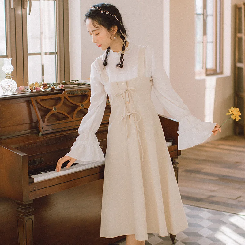 

2020 Spring WOMEN'S Dress New Style Solid Color Sleeveless Suspender Strap Cotton Linen Spring And Summer Retro Dress Long Exclu