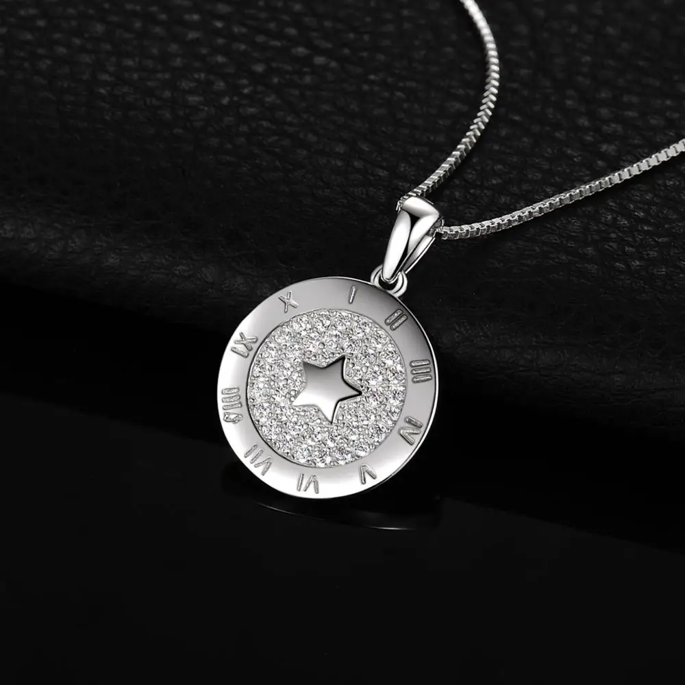 Jewelrypalace Star Roman Numeral Round 925 Sterling Silver Cubic Zirconia  Pendant Necklace Women Fashion Coin Necklace No Chain - Necklaces -  AliExpress