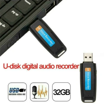

U-Disk Digital Audio Voice Recorder Pen Charger USB Flash Drive Up to 32GB Mini SD TF High Quality