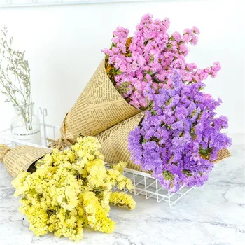 

Dried Do not forget me 45-50CM DIY Wedding Party Photo Props Pure natural plant Dried Flowers Cafe Library Home decoration