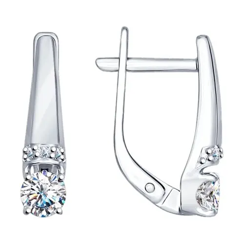 Серьги SOKOLOV из серебра со Swarovski Zirconia