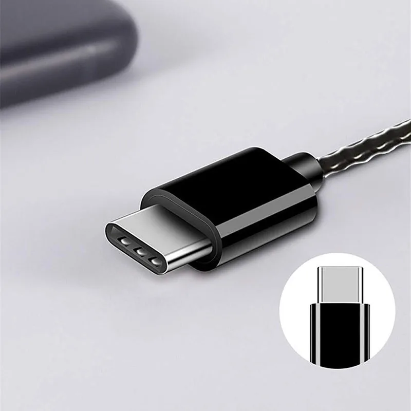 Usb type C наушники, металлическая Проводная гарнитура, стерео спортивные наушники с микрофоном, регулятор громкости, аудио наушники для телефона Xiaomi huawei Nubia