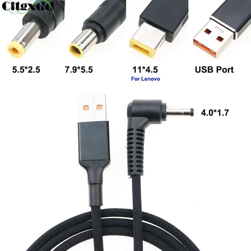 USB-порт Cltgxdd для 4 0*1 7 мм 5 5*2 9*5 DC Barrel Jack 1 8 м 65 Вт разъем кабеля питания ноутбука Lenovo |